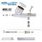 Master Airbrush G22 Multi-Purpose Dual-Action Gravity Feed Airbrush Gun for Model Painting, Graphics, Cake & Fine Art - Air Brush Gun Only with a 0.3mm Tip and 1/3 oz. Fluid Cup, Art Hobby Crafts